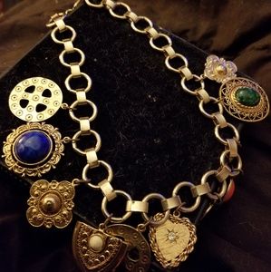 Vintage Charm Gold Tone Necklace